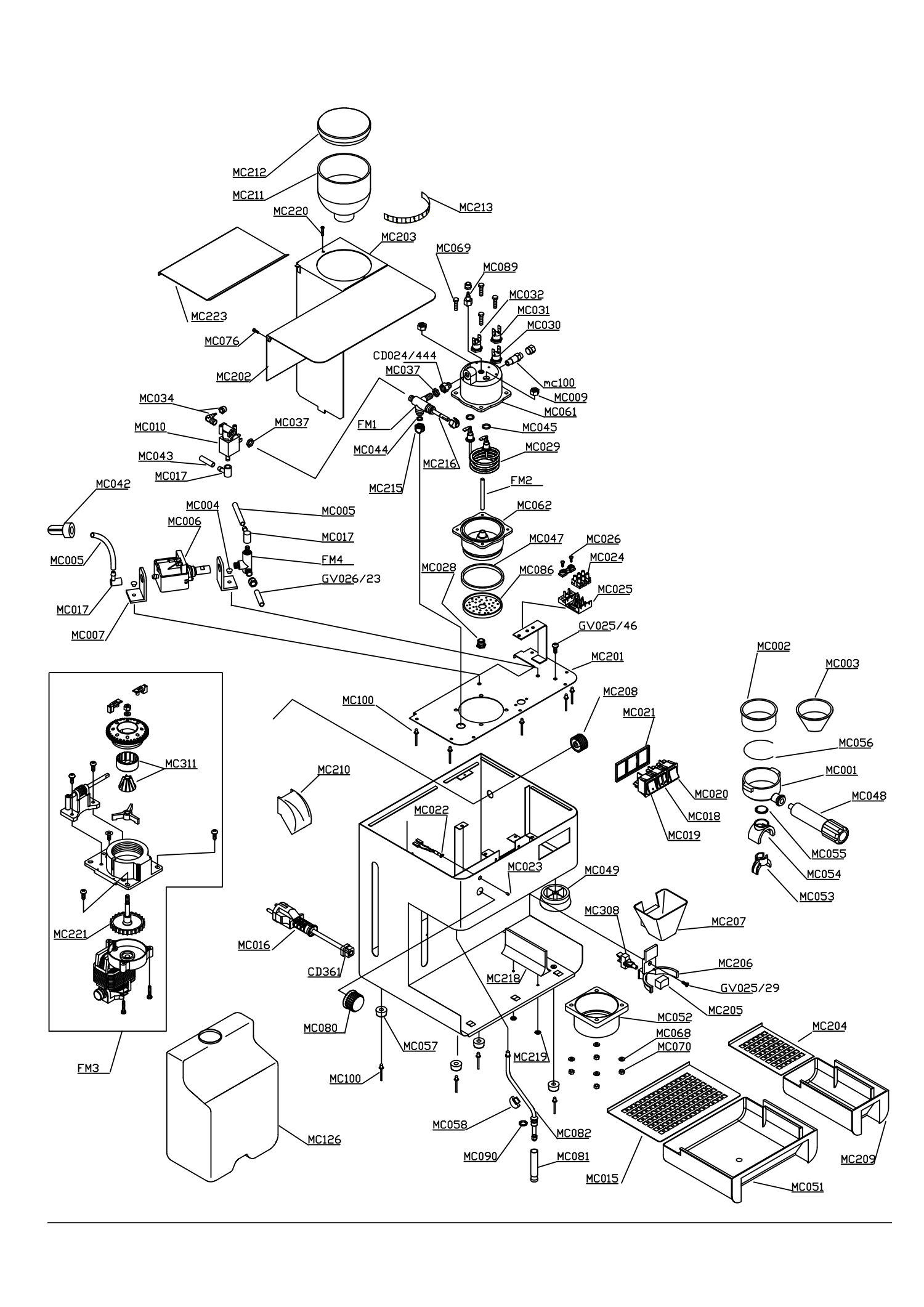 Exploded Views Lelit Exploded Views PL42 Exploded View Complete